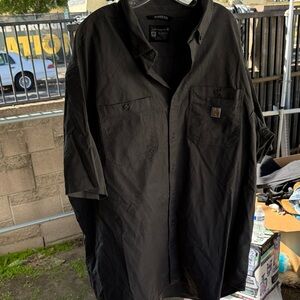 Carhartt Men's Black Button Up Shirt Jacket